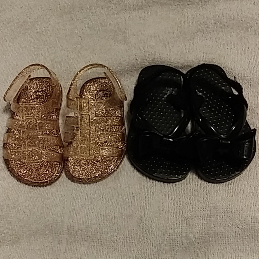 Wonder Nation Lot of 2 Baby Girl Sandals Sz 2 & 3
